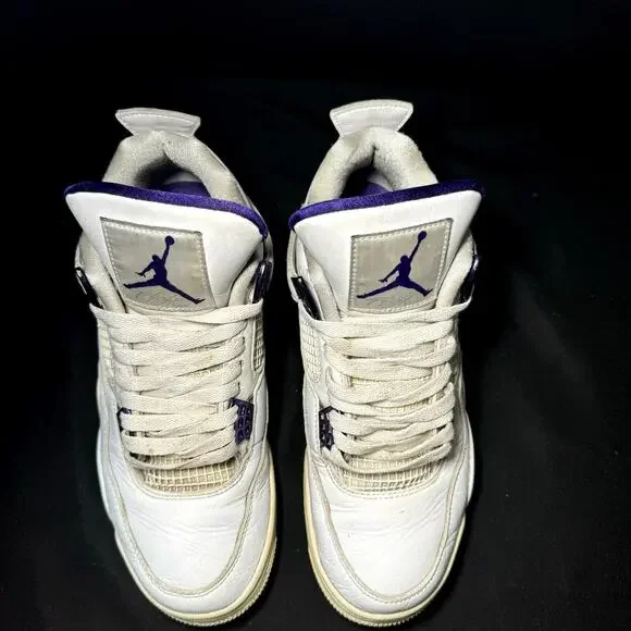 Size 8 - Nike Air Jordan 4 Retro Purple Metallic Men's Shoes
